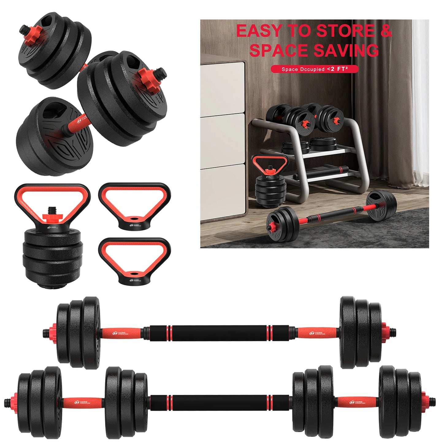 Stravo QuadFlex™ 4-in-1 Adjustable Weights Set