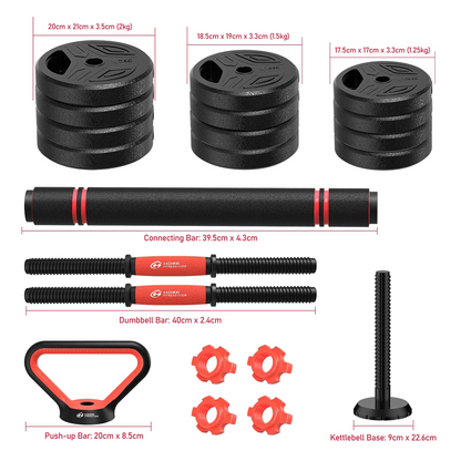 Stravo QuadFlex™ 4-in-1 Adjustable Weights Set